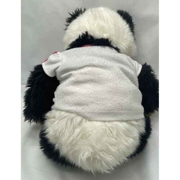 VTG Build A Bear Panda Bear With 3 Peace Sign Tee Shirt Plush Stuffed Animal Toy - Picture 8 of 14